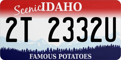 ID license plate 2T2332U
