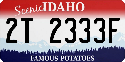 ID license plate 2T2333F