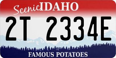 ID license plate 2T2334E