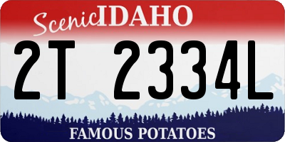 ID license plate 2T2334L