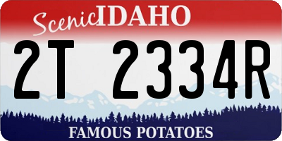 ID license plate 2T2334R