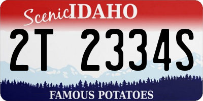 ID license plate 2T2334S