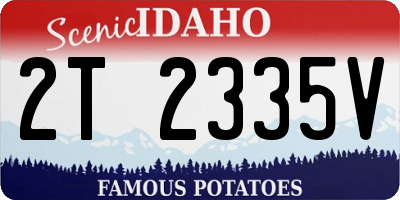 ID license plate 2T2335V
