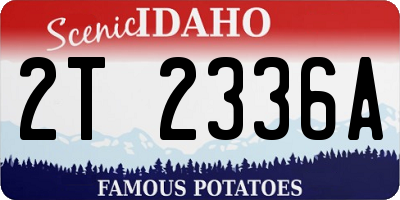 ID license plate 2T2336A