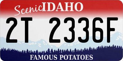 ID license plate 2T2336F