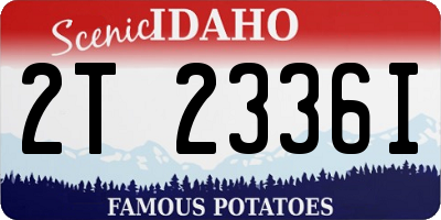 ID license plate 2T2336I