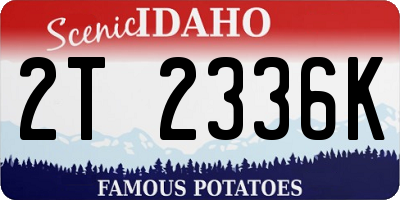 ID license plate 2T2336K