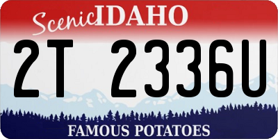 ID license plate 2T2336U