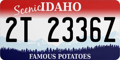 ID license plate 2T2336Z