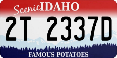 ID license plate 2T2337D