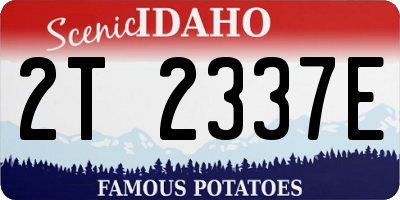 ID license plate 2T2337E