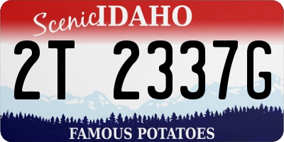 ID license plate 2T2337G