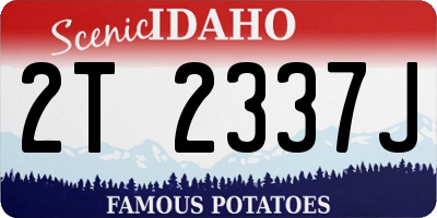 ID license plate 2T2337J