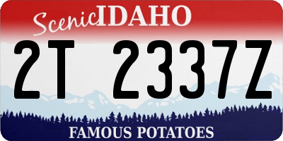 ID license plate 2T2337Z