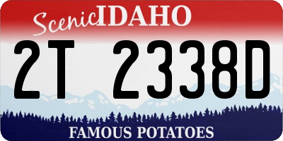 ID license plate 2T2338D
