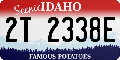 ID license plate 2T2338E