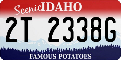 ID license plate 2T2338G
