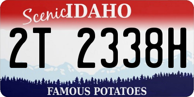 ID license plate 2T2338H