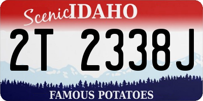 ID license plate 2T2338J