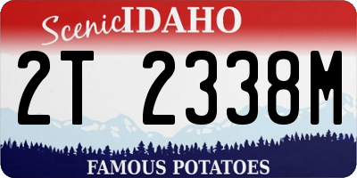 ID license plate 2T2338M