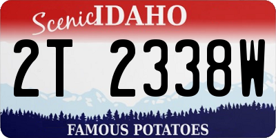 ID license plate 2T2338W