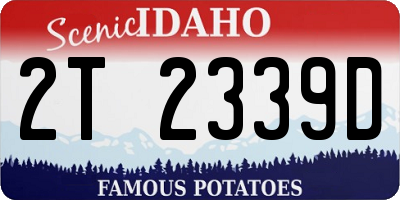ID license plate 2T2339D