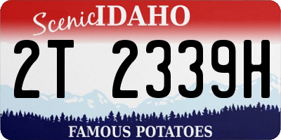 ID license plate 2T2339H