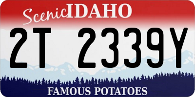 ID license plate 2T2339Y