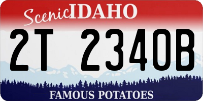 ID license plate 2T2340B