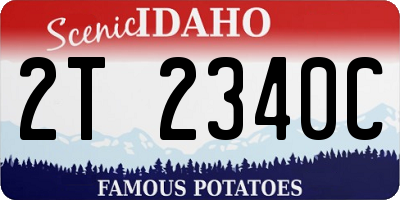 ID license plate 2T2340C