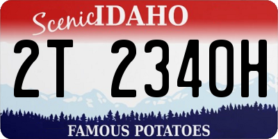ID license plate 2T2340H