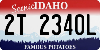 ID license plate 2T2340L