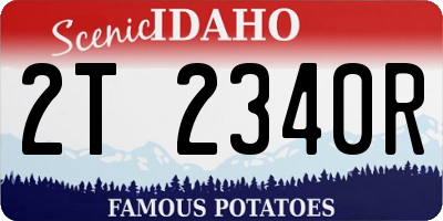 ID license plate 2T2340R