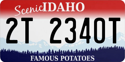 ID license plate 2T2340T