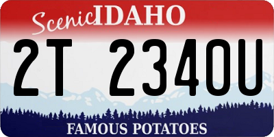 ID license plate 2T2340U