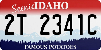 ID license plate 2T2341C