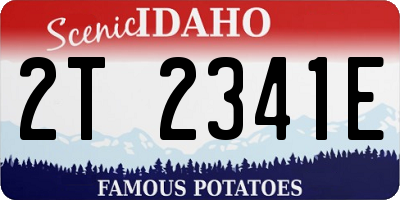 ID license plate 2T2341E