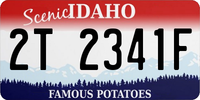 ID license plate 2T2341F