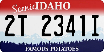 ID license plate 2T2341I