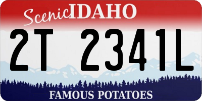 ID license plate 2T2341L