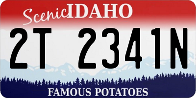 ID license plate 2T2341N