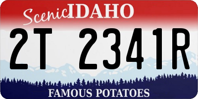 ID license plate 2T2341R