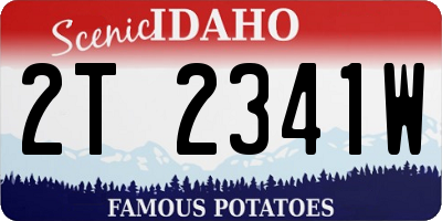 ID license plate 2T2341W