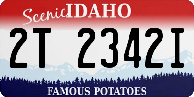 ID license plate 2T2342I