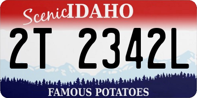 ID license plate 2T2342L