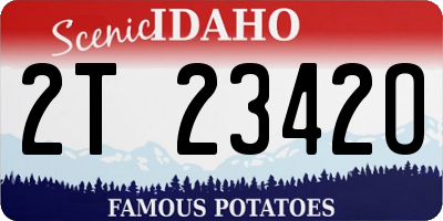 ID license plate 2T2342O