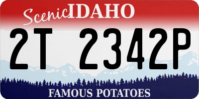 ID license plate 2T2342P
