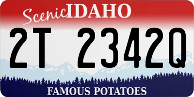 ID license plate 2T2342Q