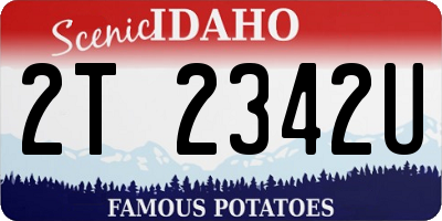 ID license plate 2T2342U