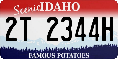 ID license plate 2T2344H